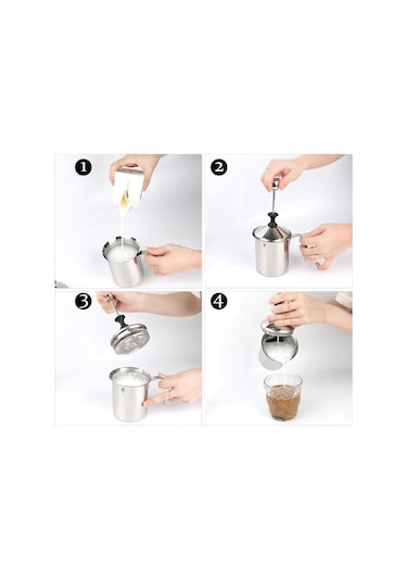 Chavin Pitcher MT192 304 Çelik 500 ML Manuel Presli Süt Köpürtme Potu