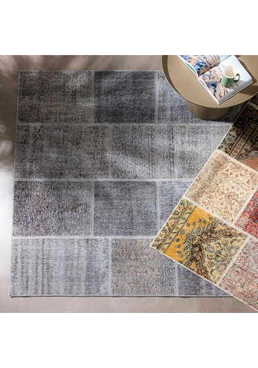 Mudo Home Lıma Patchwork Halı Gri 200x300 11182700