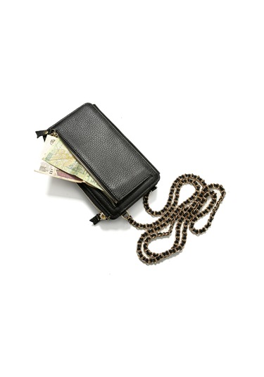 Black Cüzdan & Kartlık Kadın Diğer 2807 Roncato Flother Skın Wallet Telephone Card Holder Siyah