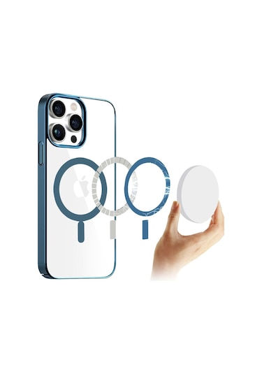 Iphone Uyumlu  14 Pro Max Kılıf Magsafe Özellikli Titanyum Seri Silikon Kapak