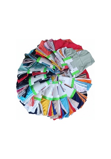 Kadın Pamuklu Karma Desenli 10'lu Paket Külot Bb2122 Desenli