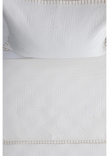 Koza Home Patara Beyaz Çok Amaçlı %100 Pamuk Çift Kişilik Yatak Örtüsü 240x Beyaz