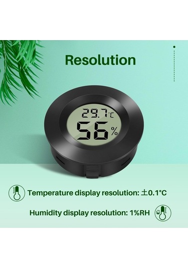 Ganzhoushop Test Termometre Sıcaklık Nem Mini Lcd Dijital Cihazı 3x Ultra Hassas Ölçüm Aleti