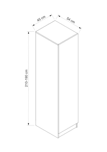 Minar Kale 1 Kapaklı Dolap Mebran Panjur 190cm - Kumtaşı/kumtaşı - Askılıklı Kumtaşı