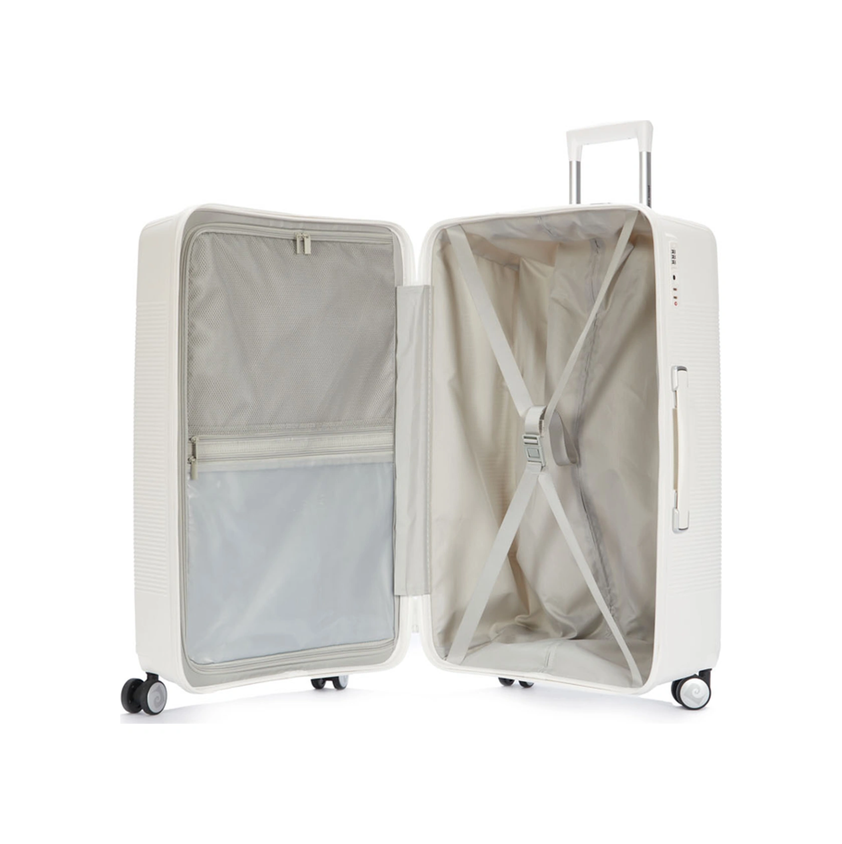 Pierre Cardin Büyük Ve Orta Boy 2'li Set %100 Polipropilen Valiz Beyaz 04pc7080 Beyaz