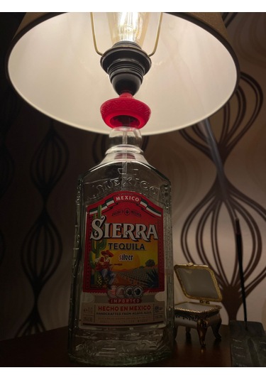 Sierra Tequlıa Şık Tasarımlı Şişe Abajur Krem