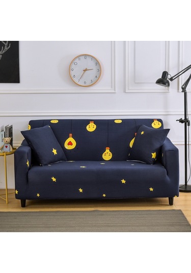 Mufunye Esnek Koltuk Kılıfı - 90-140cm Tekli Koltuklar İçin Kalın Polyester Kumaş Lacivert