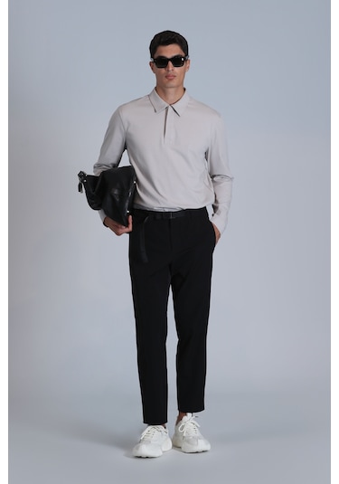 Lufian Erkek Evan Uzun Kol T-shirt 112040034 Taş Taş