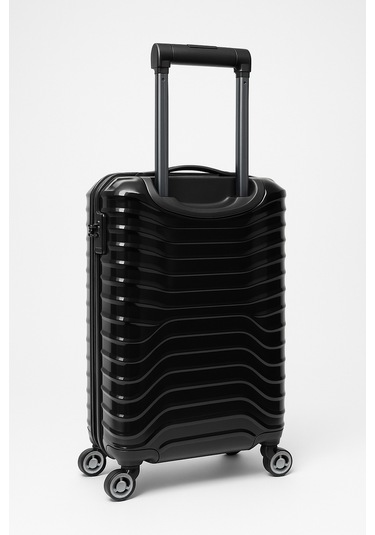 Kabin Boy %100 Polikarbon Valiz Parlak Siyah 1819 Siyah