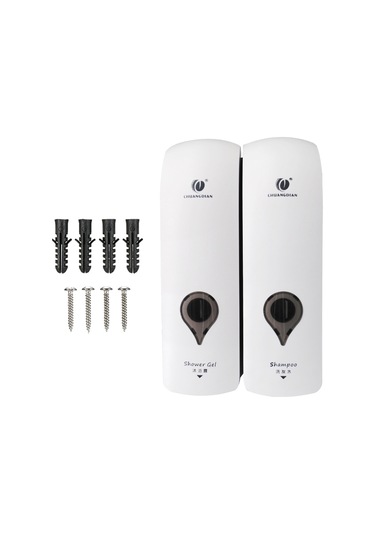 Chuangdıan 300 Ml Çift Kafa Manuel Sabunluk Beyaz Diğer