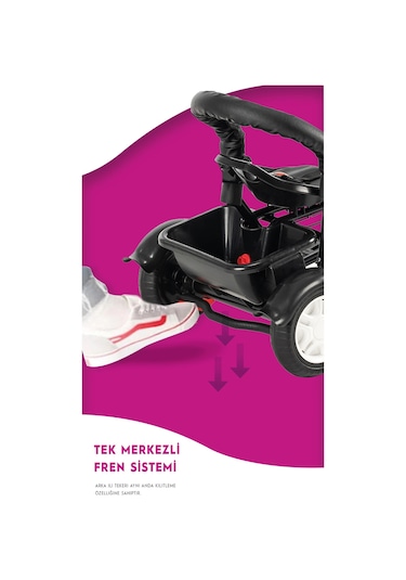 Moony Baby MB504 Ebeveyn Kontrollü 3 Tekerlekli Çocuk Bisikleti