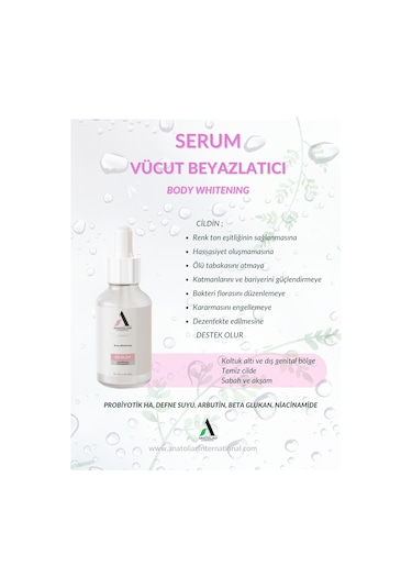 Anatolian International Vücut Beyazlatıcı Serum 30 ML