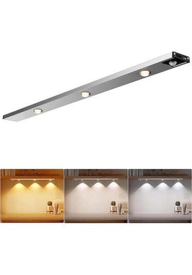 Cm 103 Dekoratif Şarjlı Hareket Sensörlü Led Aydınlatma 500x35x10mm Beyaz