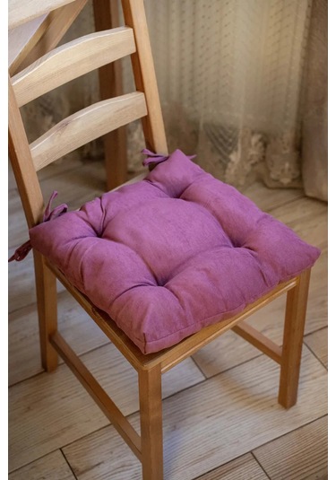 Slavıca Sandalyeye Takılan Bağcıklı Kare Yastık 40x40cm 363124952 Şarap Rengi