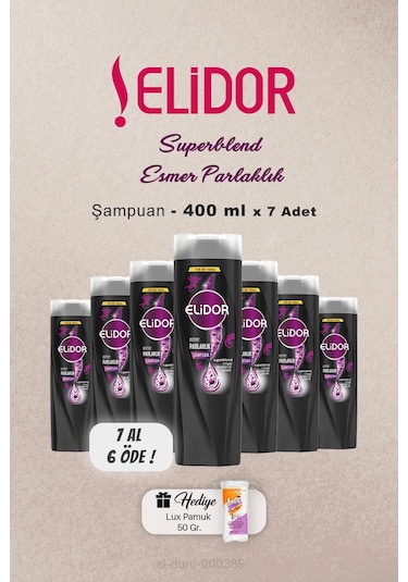 7 Al 6 Öde Elidor Şampuan Esmer Parlaklık 400 Ml, Pamuk Hediyeli