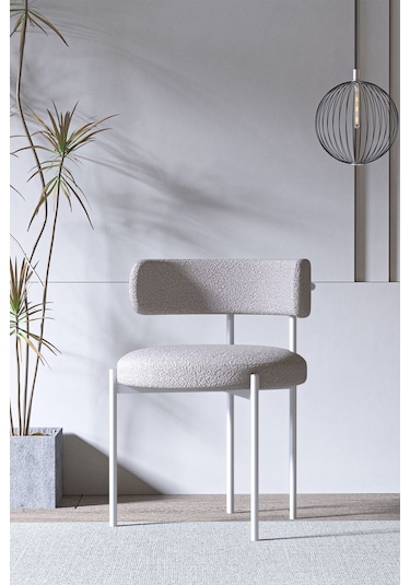 Avvio Veyron Teddy Sandalye 80x140 Yemek Masası Mutfak Masası 6 Sandalyeli Masa Sandalye Takım Beyaz