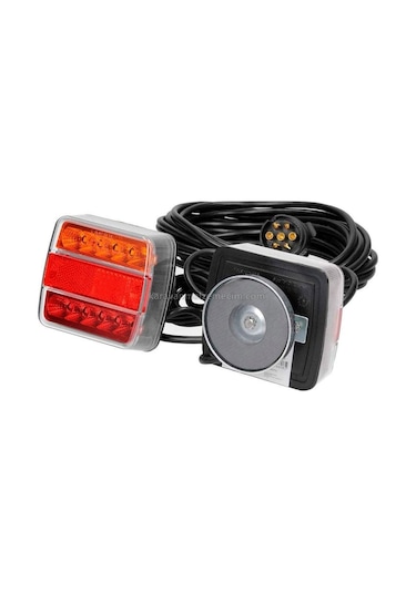 Led Römork Stop Lambası 7 Pin Set Mıknatıslı 7,5m - 12v-87