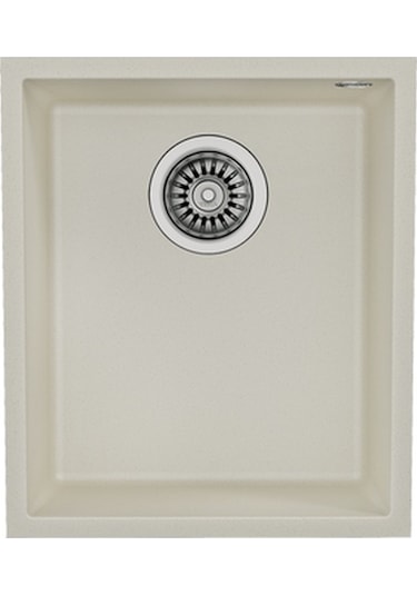 Teka Square 34.40 Tg Tek Hazneli Tezgahaltı Tegranite Eviye - Parlak Krem - 115230033