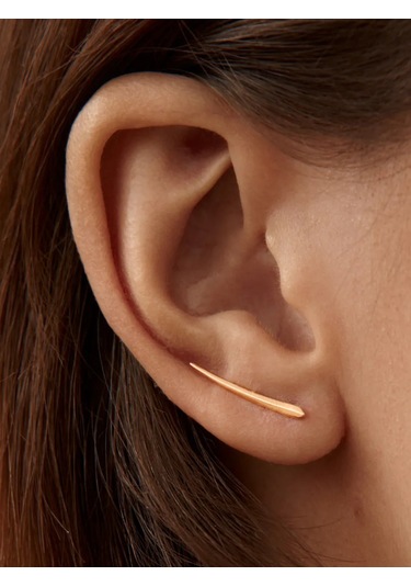 Zoloto Russkih 925 Ayar Gümüş Kaplama Minimalist Tırmanıcı Küpeler 164303751 Diğer