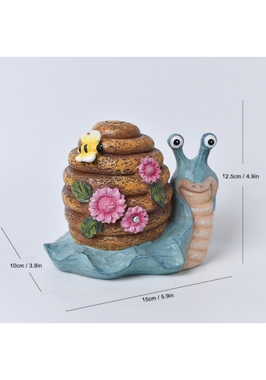 Güneş Bahçesi Açık Dekor Salyangoz Figürine Işık, Dışarıda Yard, Çim Yolu Mavi İçin İdeal