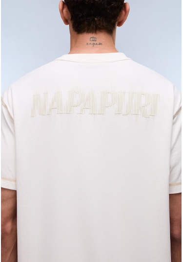 Napapijri S-umbra Ss Erkek T-shirt-31970 Beyaz