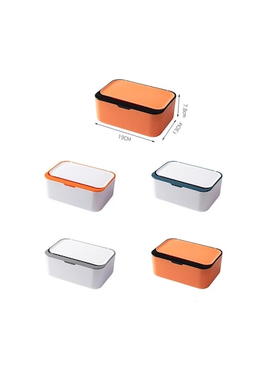 Beyaz Gri-ıslak Mendil Dispenseri Kapaklı Toz Geçirmez Doku Saklama Kutusu Ev Ofis İçin Bebek Islak Doku Maskesi Saklama Kutusu Mutfak Organizatör