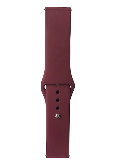 Mobilteam Huawei Gt2 46mm Band Serisi 22mm Klasik Kordon Silikon Strap Kayış-red Wine