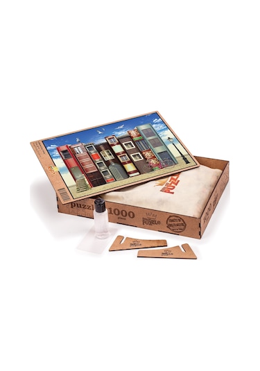 King Of Puzzle Kitap Sokağı Ahşap Puzzle 1000 Parça