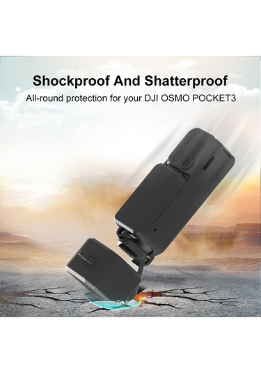 Sones Djı Osmo Pocket 3 Puluz 3'ü 1 Arada Silikon Kılıf Seti Siyah