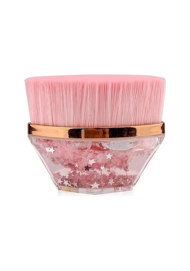 Simli Tırnak Toz Fırçası - Pembe
