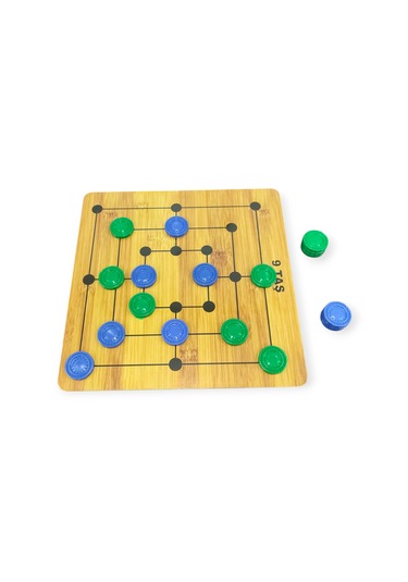 Ahşap 9 Taş 3taş - 2 Oyun Bir Arada