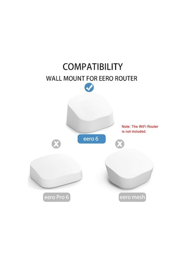 Moly Df-1092 Beyaz Duvar Montajlı Tutucu - Eero 6 Router İçin Uyumlu - Amerikan/euro Versiyon Beyaz