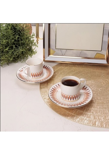 Porser Palm 4 Parça Kahve Fincan Takımı