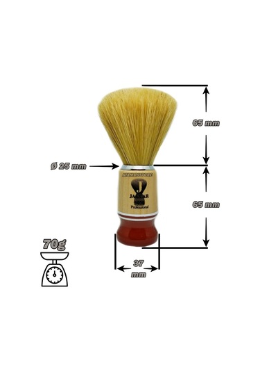 Jaguar 1056 Professional Ahşap Sap Doğal Kıl Tıraş Fırçası Turuncu