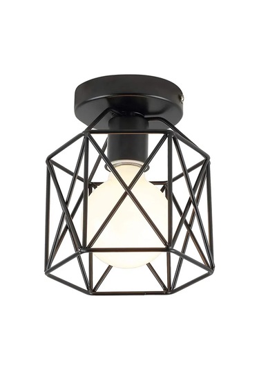 Yonlux Mumluk Avize E27 Tavan Lambası Mutfak, Antre Ve Yatak Odası İçin 463015778 Siyah