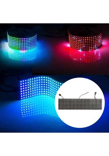 Homyl Led Piksel Matris Paneli Ws2812b Rgb Dijital 8x32cm