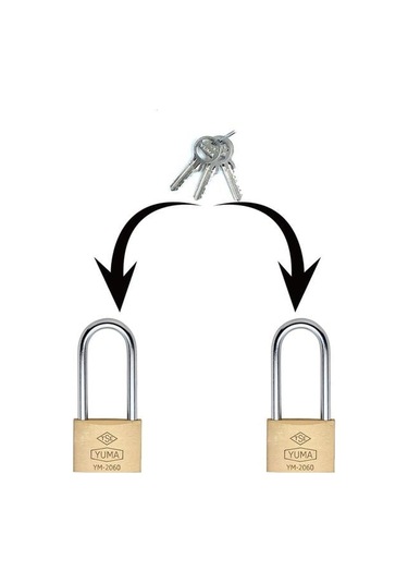 Yuma Pirinç Asma Kilit Uzun Kanca Birbirini Açar 60 Mm-792 5