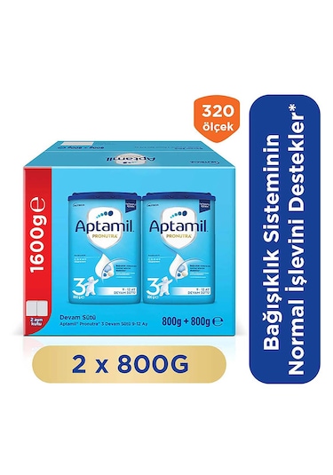 Aptamil 3 Prebiyotikli Devam Sütü 800 G x 2 Adet 1600 G