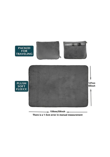 Trendooze Cloud011 Lacivert Seyahat Yastıklı Battaniye Uyumlu Havaalanı Seti Lacivert Lacivert