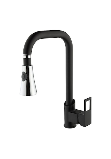 Vilas Diamond Lüks Siyah Fonksiyonlu Başlık Mutfak Eviye Bataryası