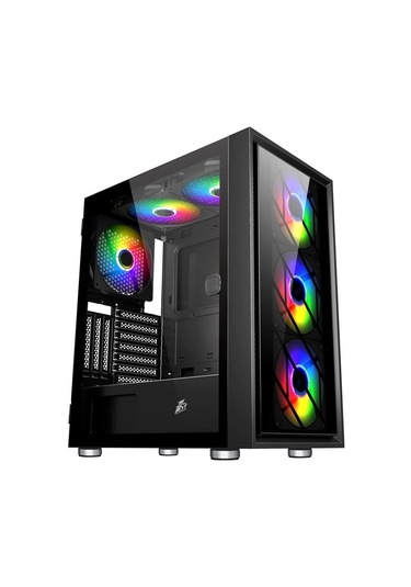 1st Player Ar7-g Siyah 750w 80+ Sılver Atx 3.1 Argb 4x12cm Fan Temperli Cam Usb 3.0 Atx Kasa