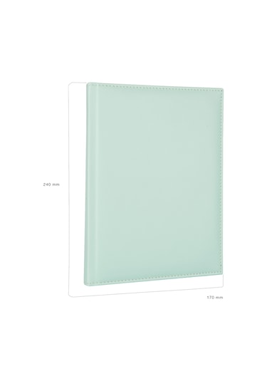 Deri Kapak Defter Ajanda Tarihsiz Kareli 17X24 Cm Siyah N11.93