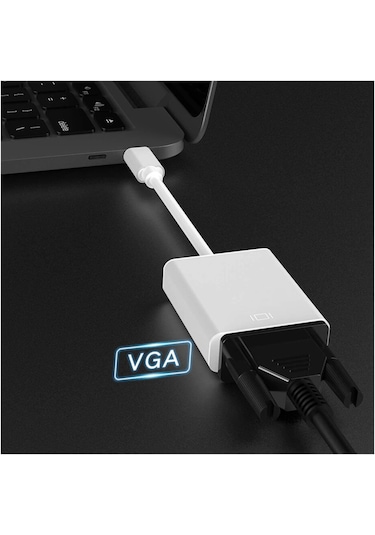 Usb Type C To Vga Çevirici Kablo Görüntü Aktarım Lcd Projeksiyon (535157868)