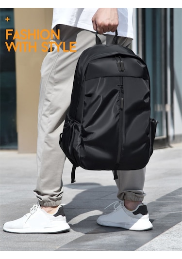 Neevoyu Erkek İş Laptop Çantası Büyük Kapasiteli Usb Şarjlı Katmanlı Depolama Tekerlekli Çanta Siyah Siyah