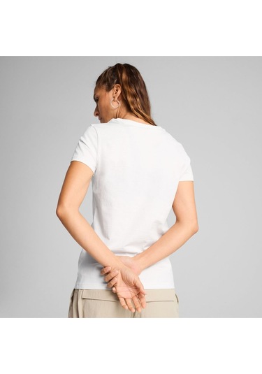 Puma Metallıc No. 1 Logo Tee Kadın Tişört Beyaz Beyaz