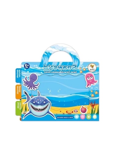 Tekrar Tekrar Kullanılabilen Sticker Seaworld Açık Ahşap
