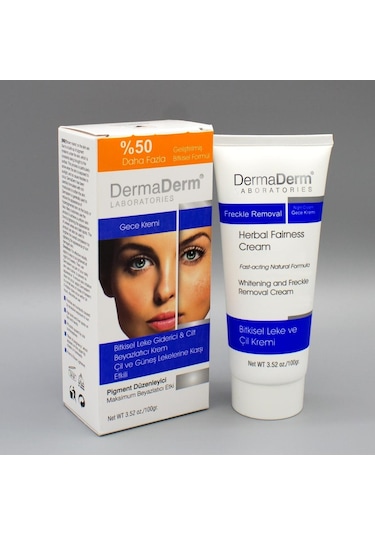 Dermaderm Bitkisel Cilt Beyazlatıcı Gece Leke Kremi 100 G