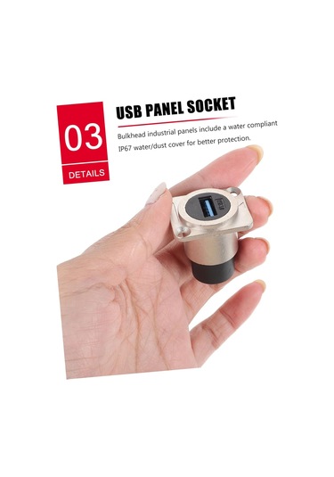 4 Pcs Usb Panel Soketi Usb Kuplör Veri Aktarımı İçin Usb Konektörü C Usb Kablosu