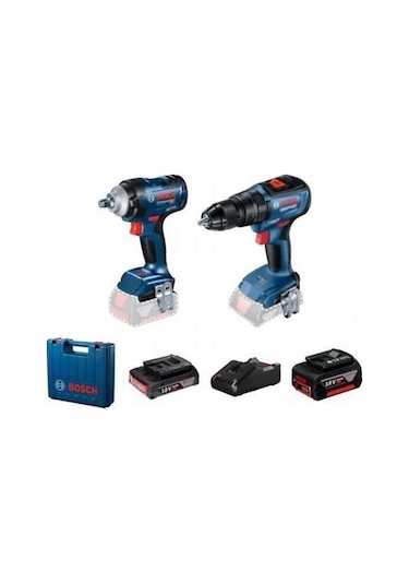 Bosch Gds 18v-400 + Gsb 18v-50 Akülü Set (2.0Ah+5.0Ah) - 06019K0003