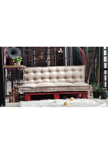 Prestigegolf Palet Oturma Balkon Teras Çocuk Odası Krem